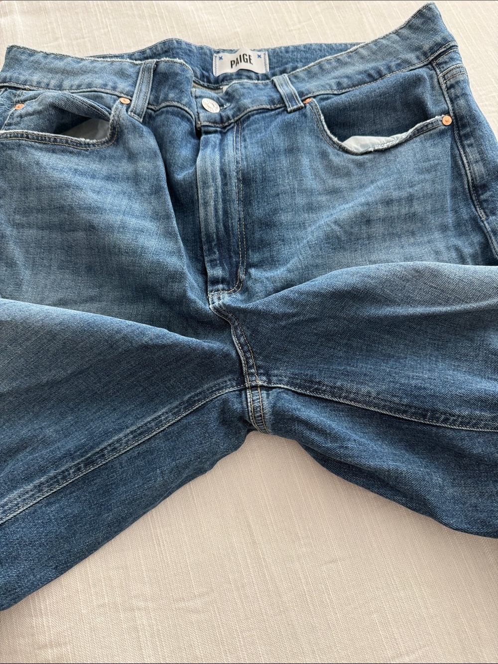PAIGE Sasha High Rise Wide Leg Jeans in Medium Blue Wash - Picture 11 of 11